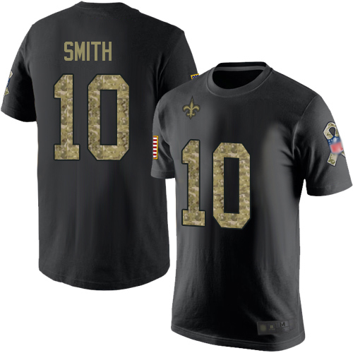 Men New Orleans Saints Black Camo Tre Quan Smith Salute to Service NFL Football #10 T Shirt